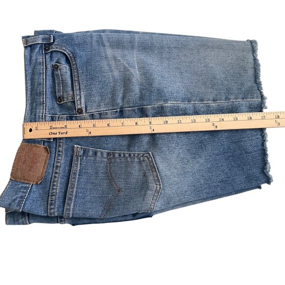 Vtg 90s Levi’s 515 Cutoff Jean Shorts Women's 16M Denim Raw Hem Frayed Red Tab - Picture 12 of 12